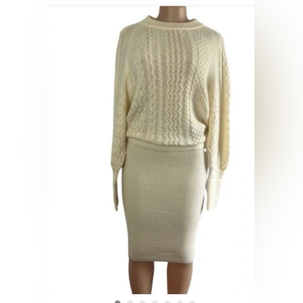 NWT! All Saints Dilone BodyCon Dress CHALK WHITE Medium
